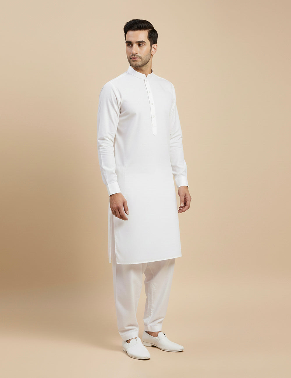 white-shahi-suiting